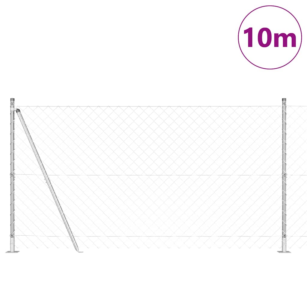 Outdoor Kettenglied-Zaun Erdfixierung 10 x 0,4 m Grün Netz
