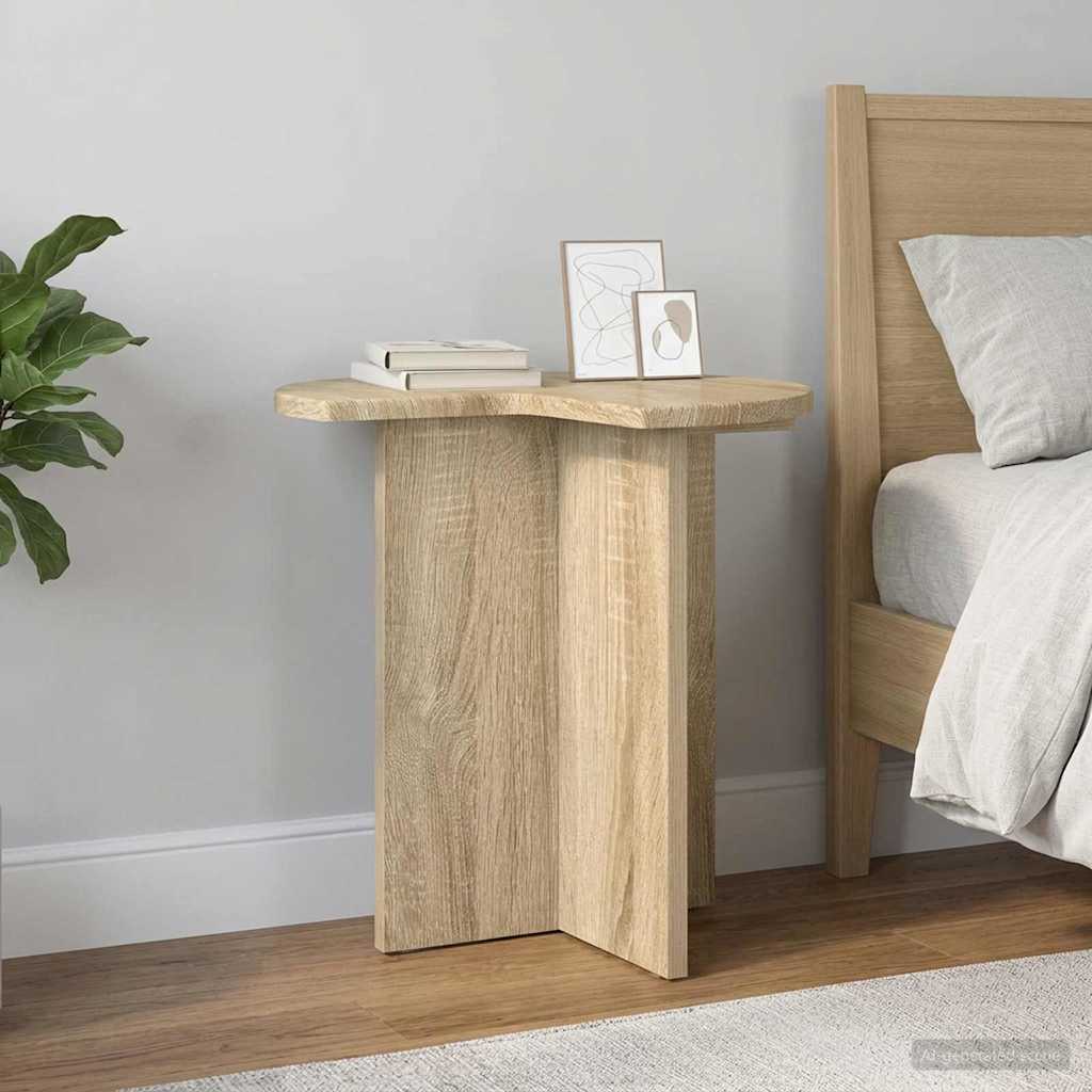 Beistelltisch mit Speicher Weiß Ø 39 x 38 cm Holzwerkstoff