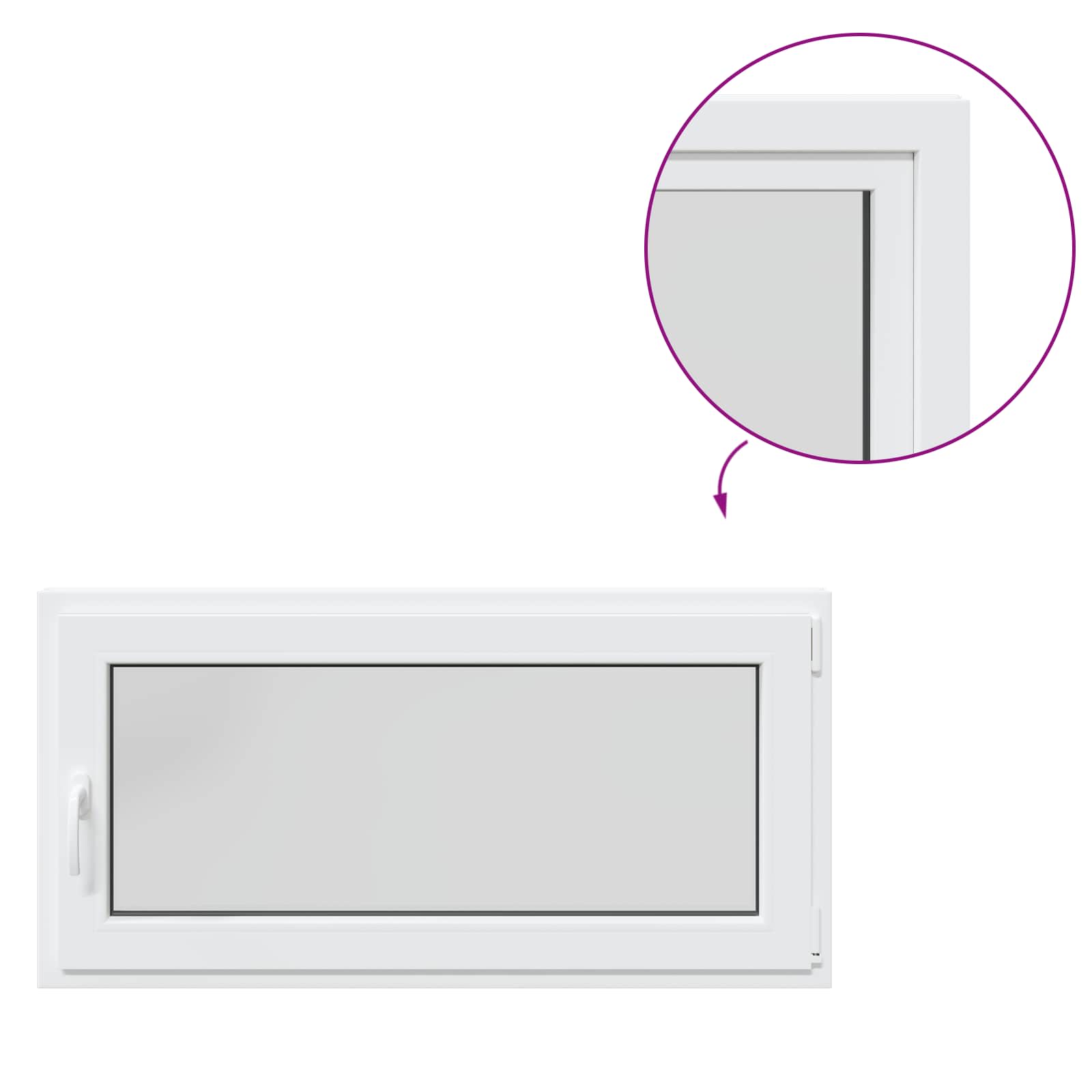 Kellerfenster RISOR 50 x 50 cm PVC und Glas Weiß