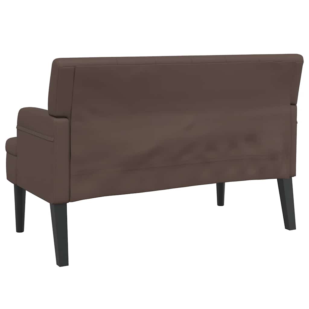 Bank mit Rückenlehne Schwarz 112x65,5x75 cm Kunstleder