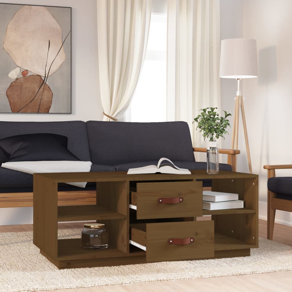 Couchtisch 100x50x41 cm Massivholz Kiefer