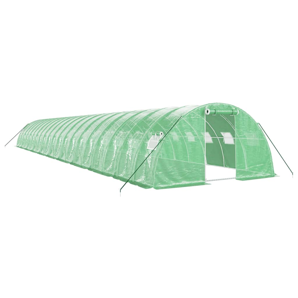 Gewächshaus mit Stahlrahmen Grün 8 m² 4x2x2 m