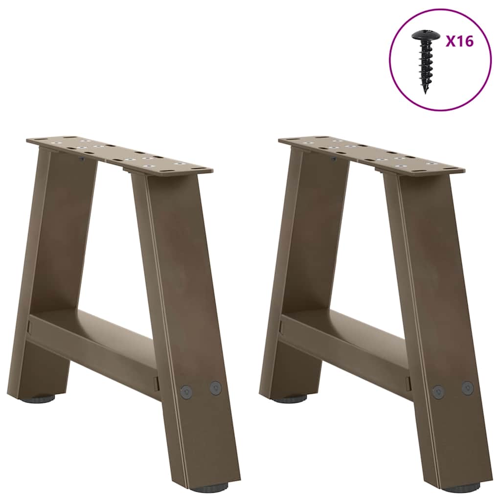 Couchtischbeine A-Form 2 Stk. 30x(30-31) cm Stahl