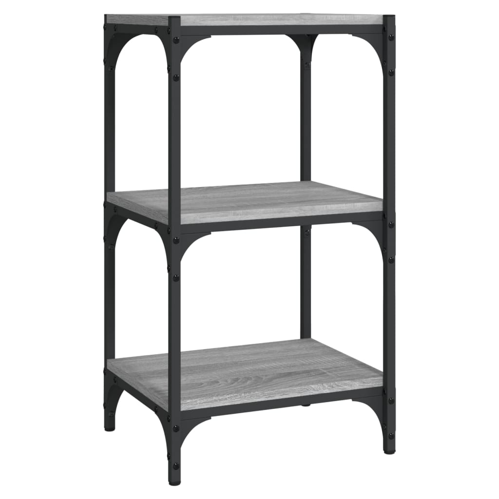 Bücherregal Schwarz 40x33x70,5 cm Holzwerkstoff und Stahl