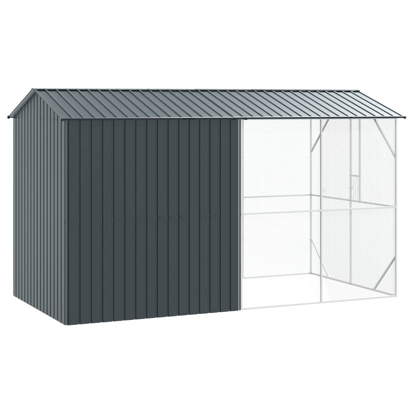 Vogelkäfig Anthrazit 422 x 103 x 142 cm Verzinkter Stahl