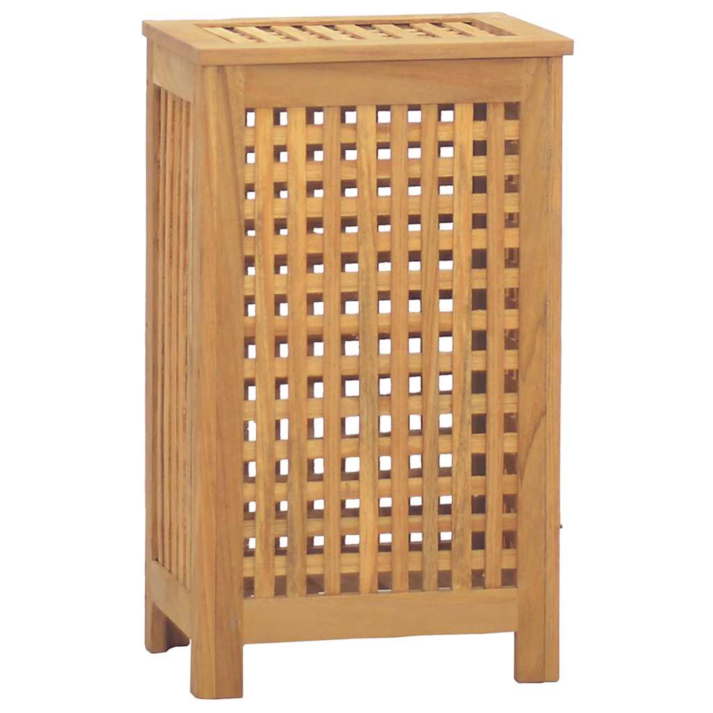 Wäschekorb Natur 35 x 25 x 60 cm Massivholz Teak