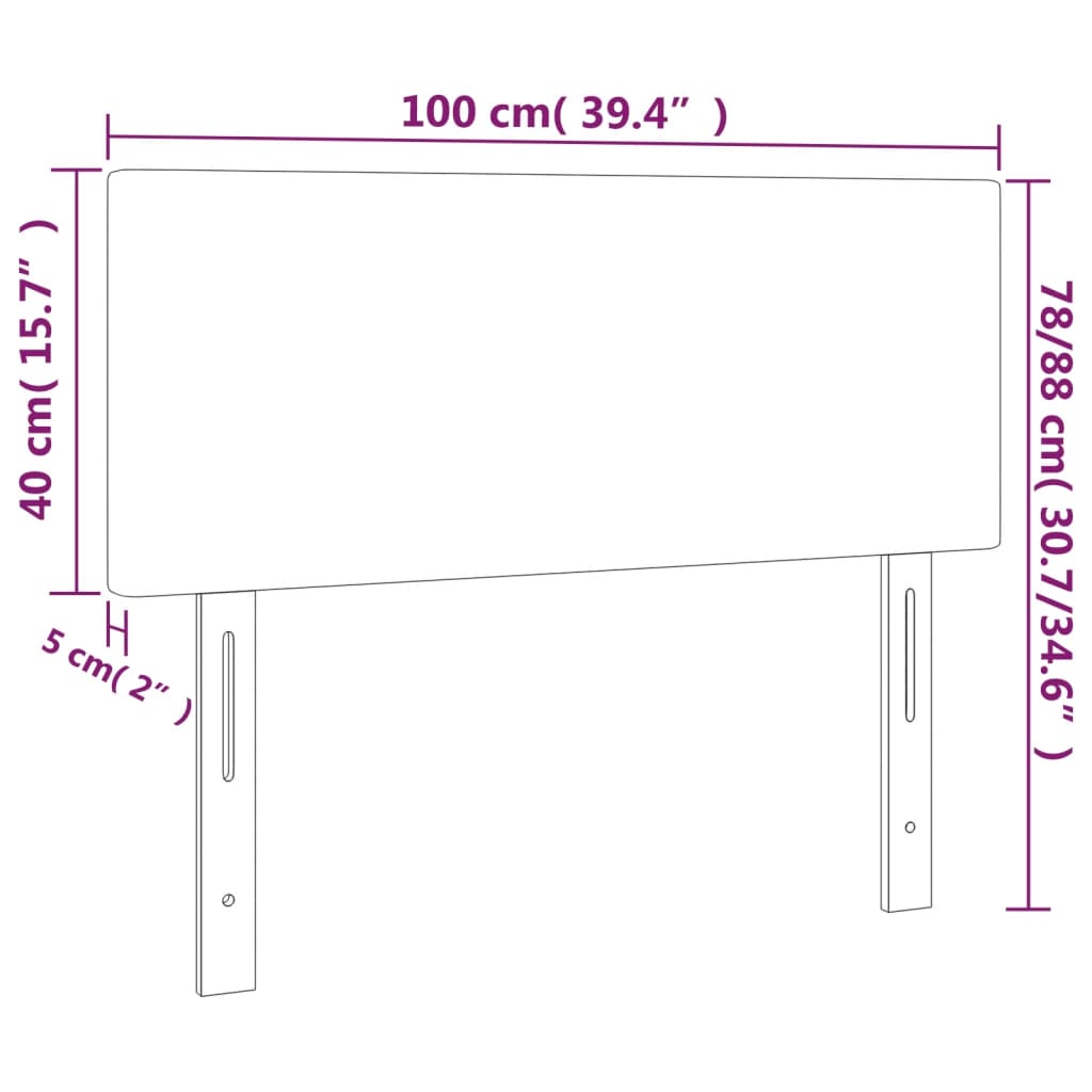 Kopfteil Hellgrau 80x5x118/128 cm Stoff