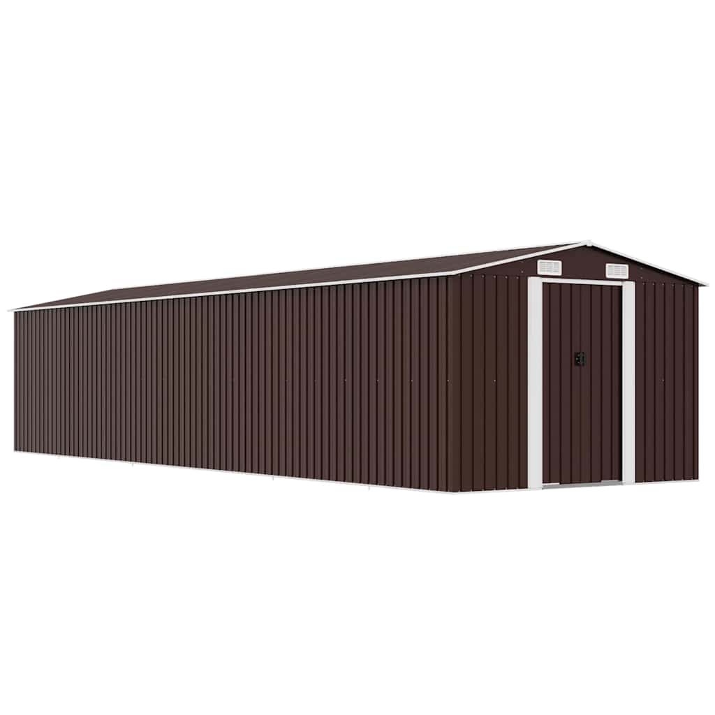 Gerätehaus Grau 257x990x181 cm Verzinkter Stahl