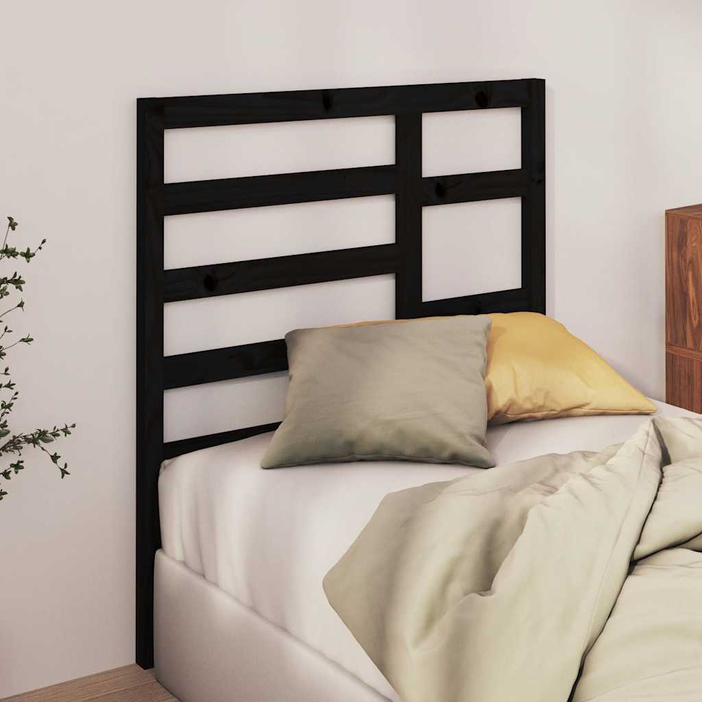 Bett-Kopfteil Grau 81x4x104 cm Massivholz Kiefer