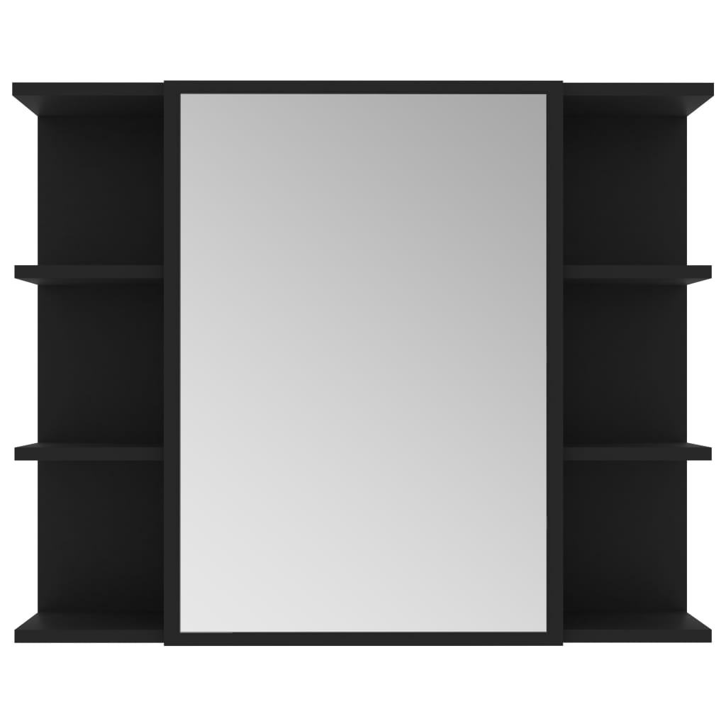 Bad-Spiegelschrank Weiß 80x20,5x64 cm Holzwerkstoff