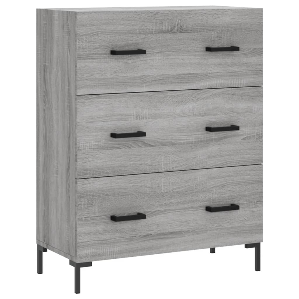 Highboard Betongrau 69,5x34x180 cm Holzwerkstoff