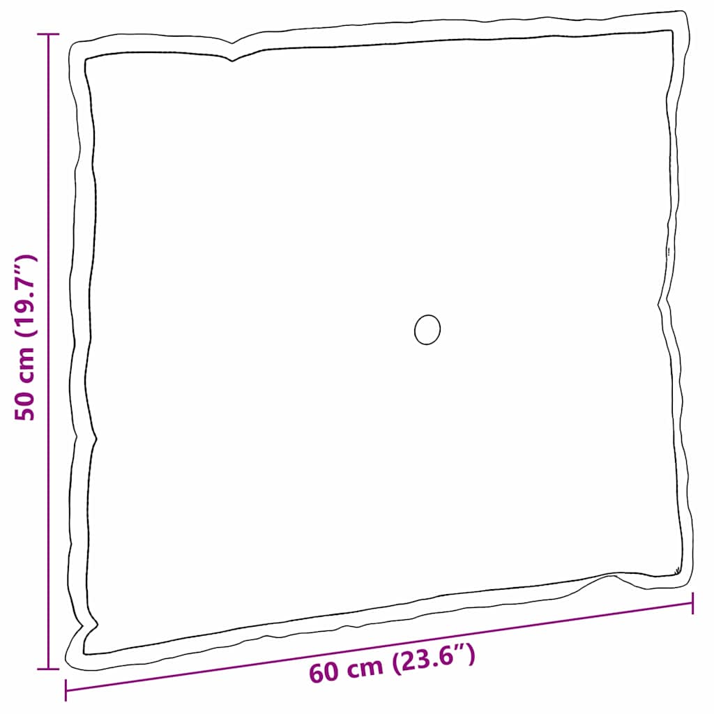 Rückenkissen Hellgrau 50 x 19 x 45 cm Stoff