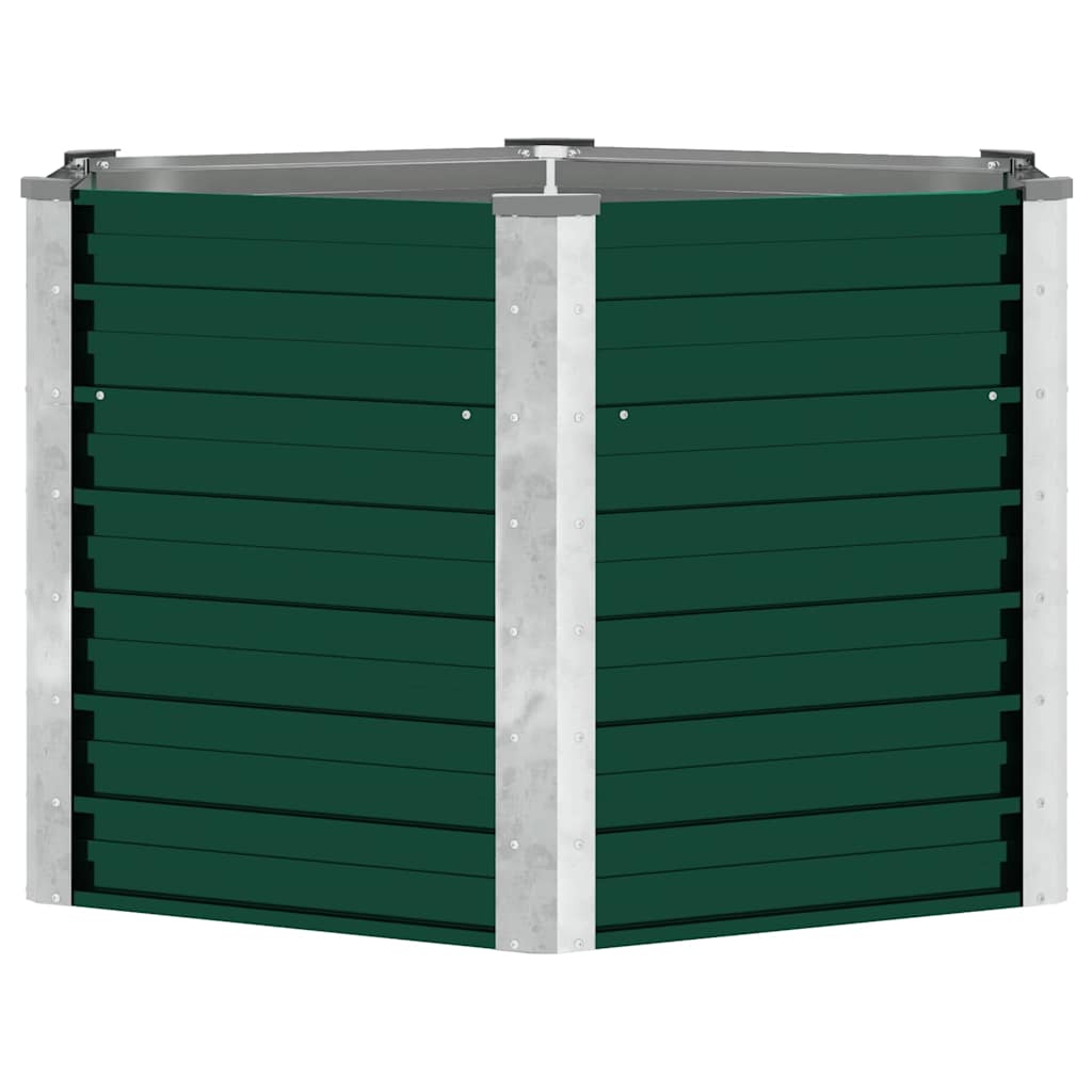 Garten-Hochbeet 129x45 cm Verzinkter Stahl Silber