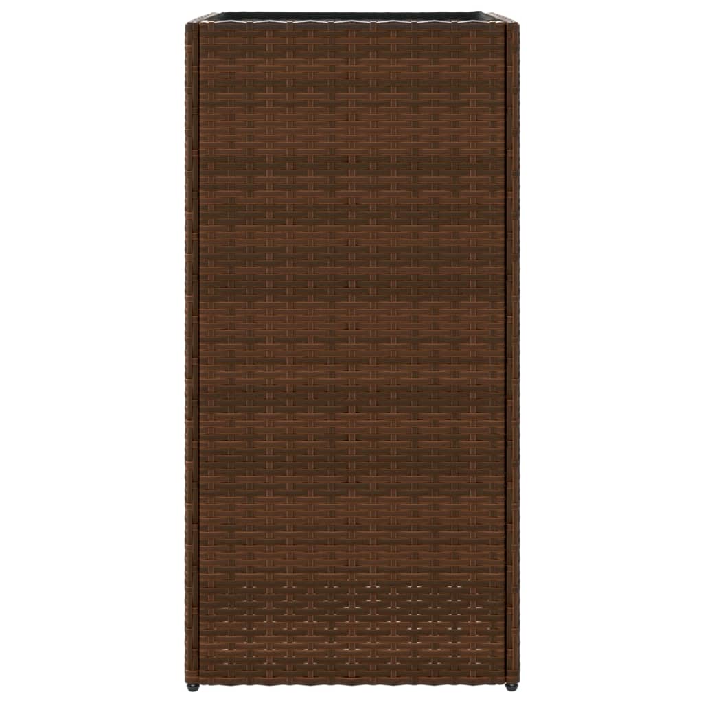 Pflanzkübel 2 Stk. Schwarz 40x40x80 cm Poly Rattan