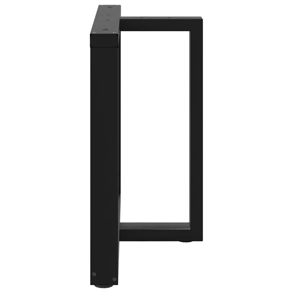 Couchtischbeine T-Form 2 Stk. Schwarz 30x25x(30-31) cm Stahl