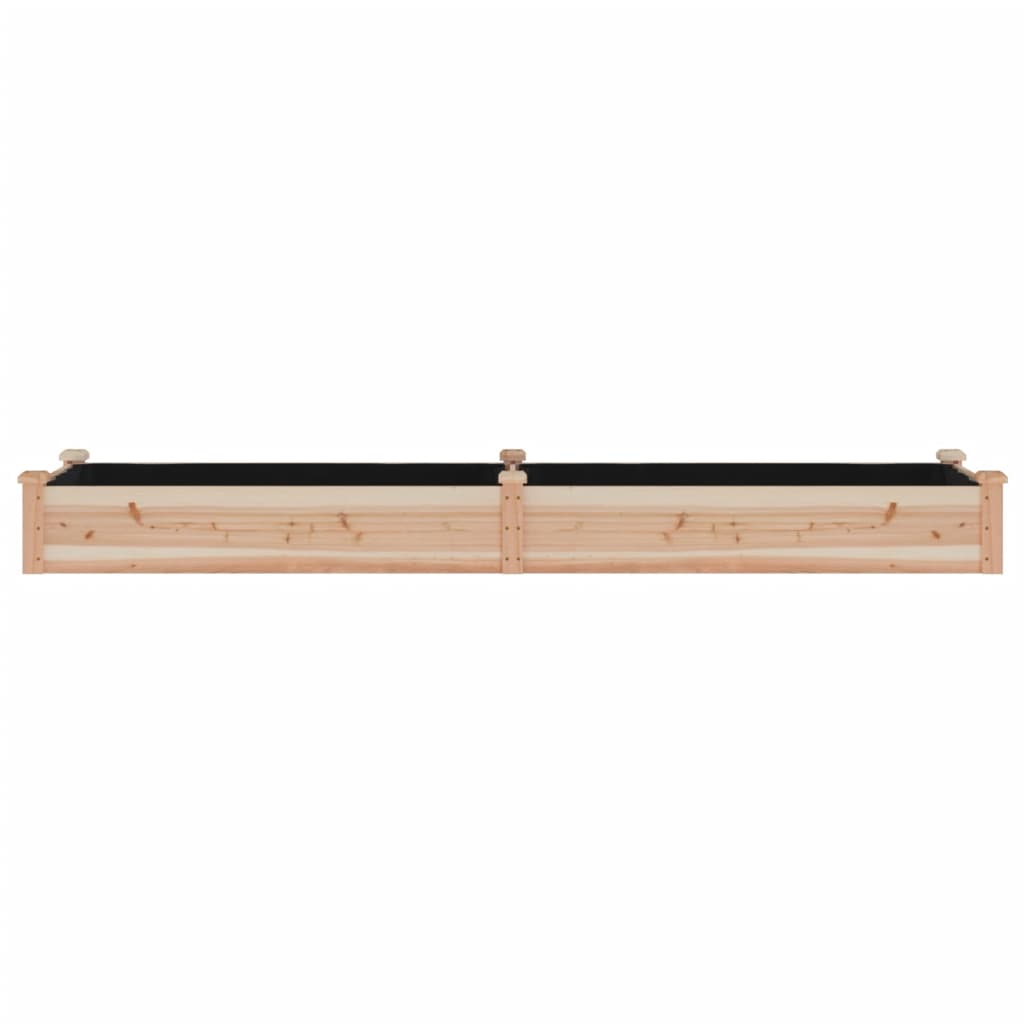 Hochbeet mit Einsatz Grau 120x45x25 cm Massivholz Tanne