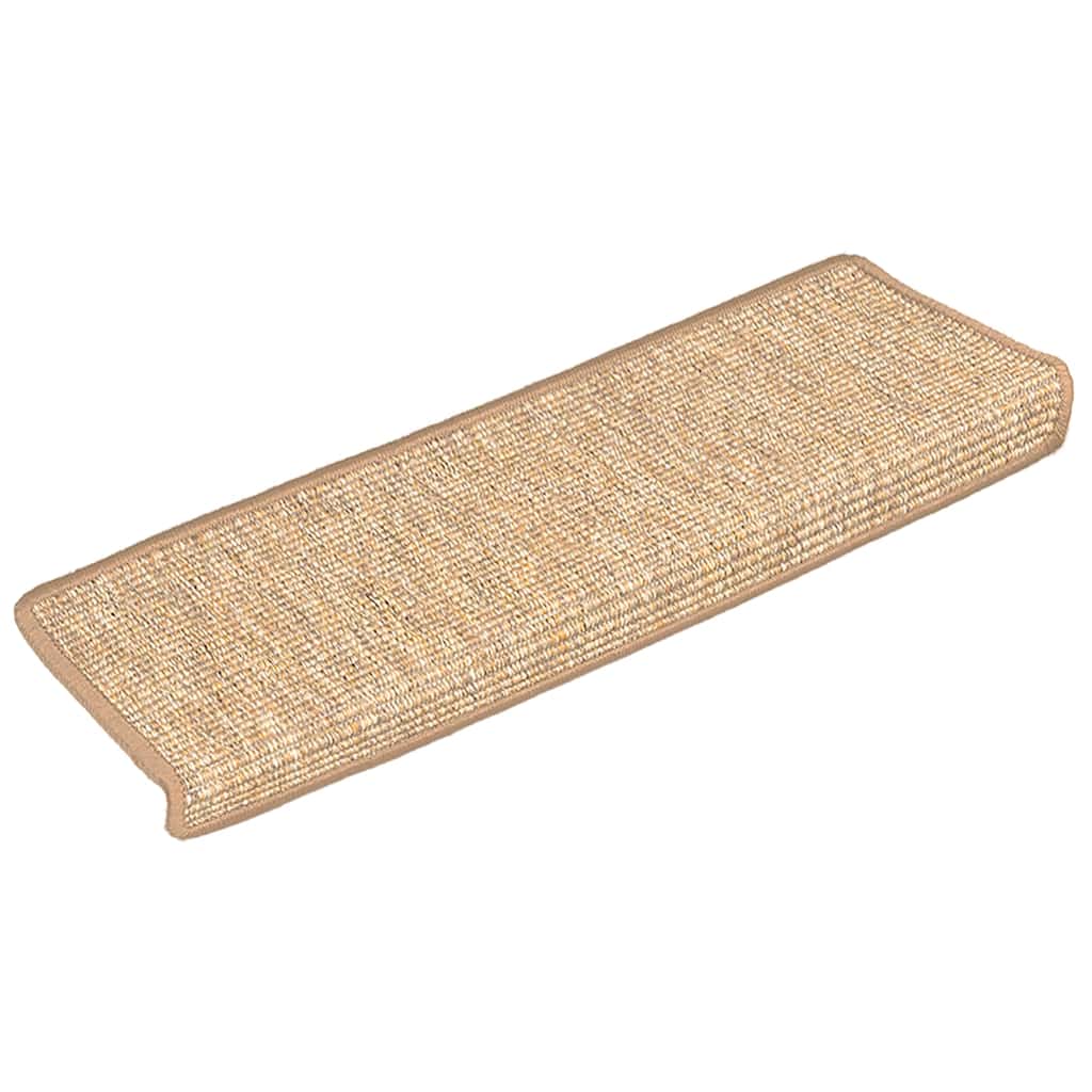 Stufenmatten 15 Stk. 65x21x4 cm Dunkelbeige Rechteckiger Rand