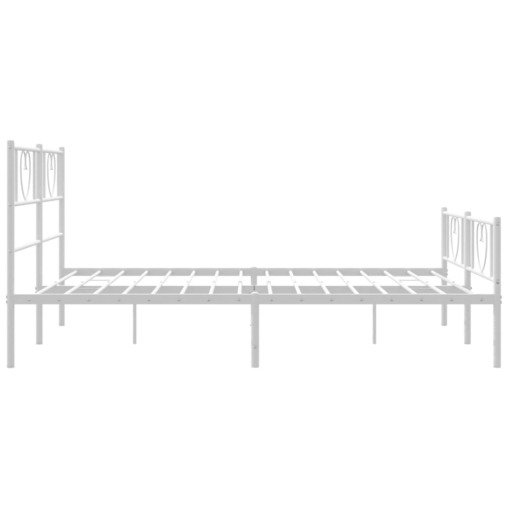 Bettgestell mit Kopfteil Metall Schwarz 100x190 cm