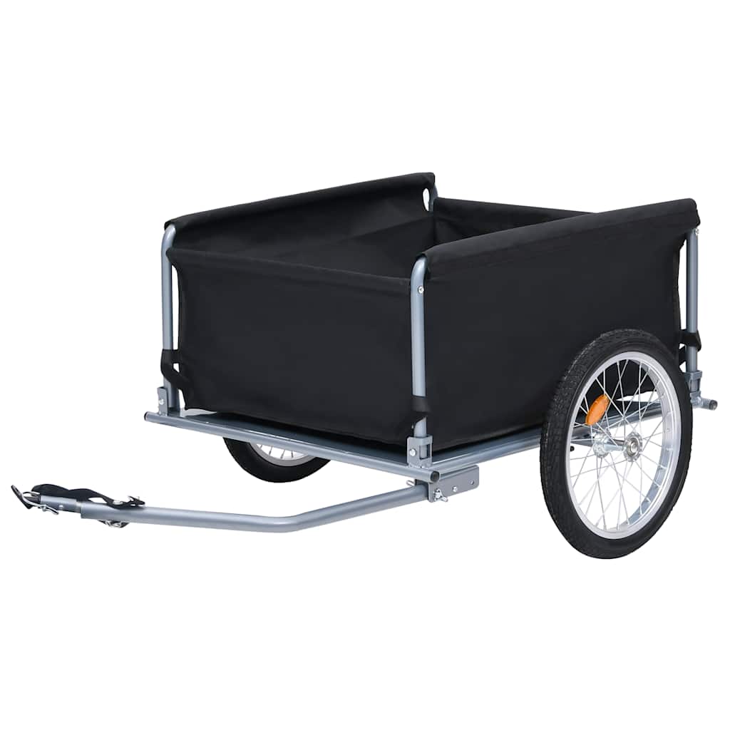 Fahrradanhänger Schwarz und Gelb 65 kg