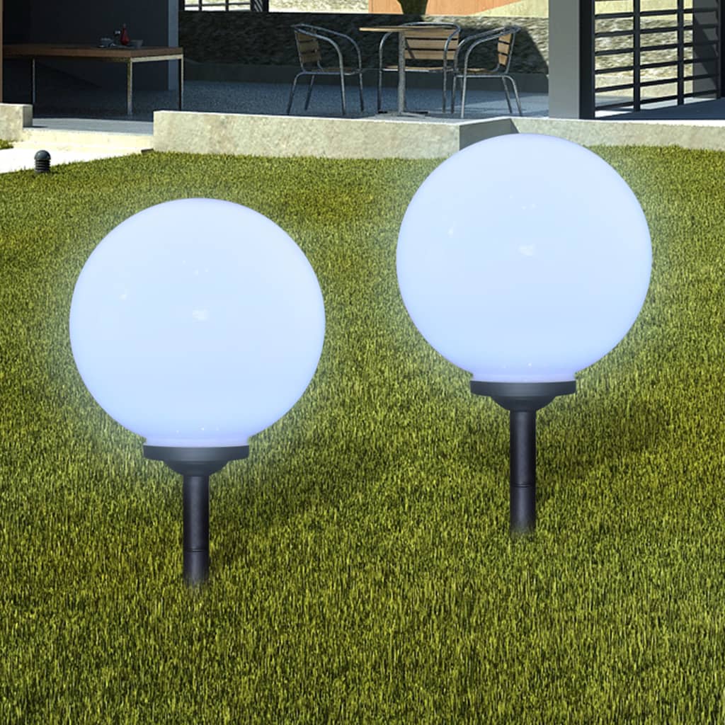 Wegeleuchten 2 Stk. LED 40 cm mit Erdspieß
