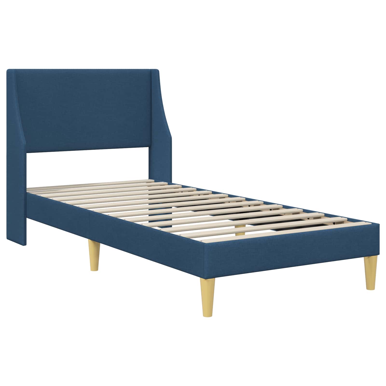 Bettgestell mit Matratze Hellgrau 80x 200 cm Polyester