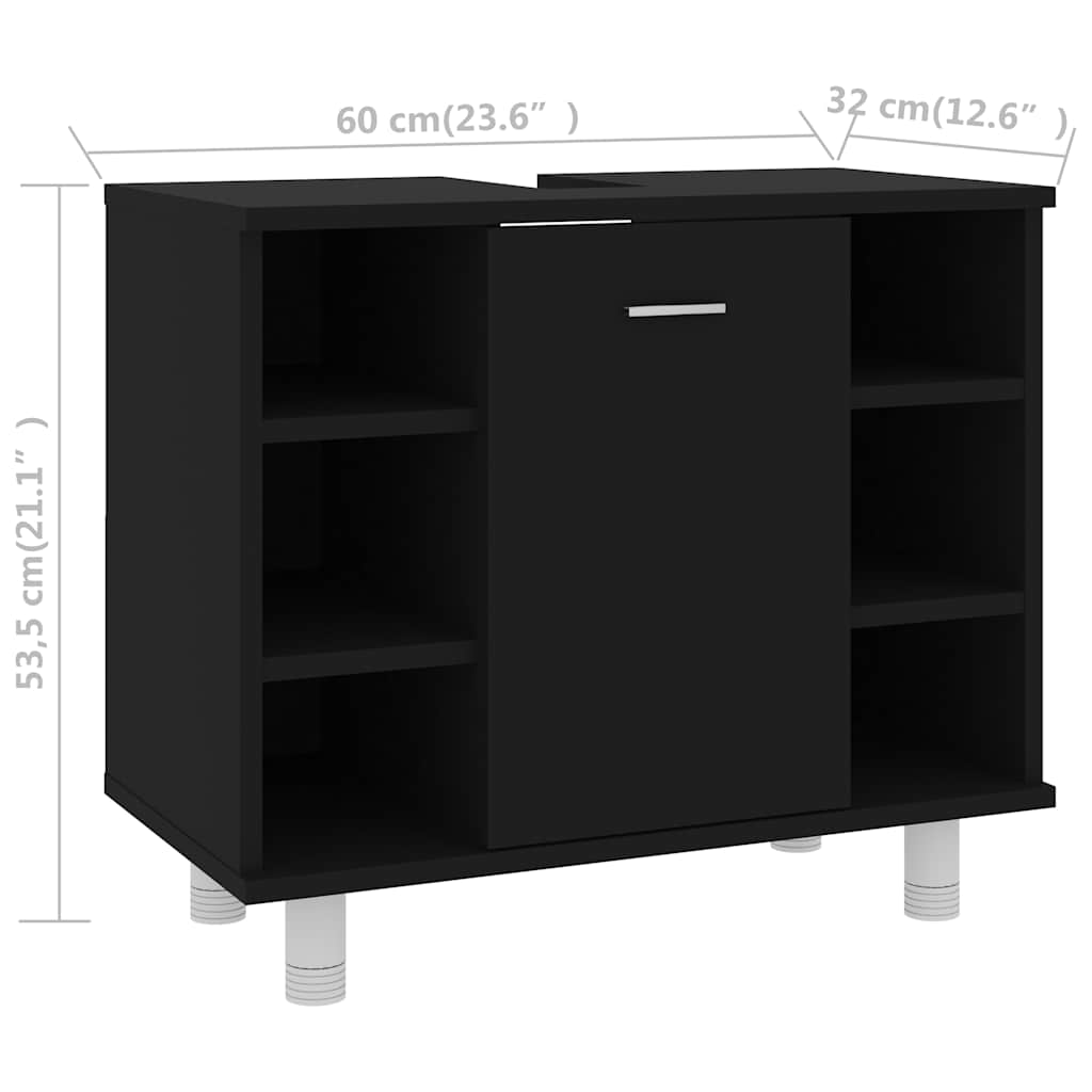 Badezimmerschrank Weiß 60x32x53,5 cm Holzwerkstoff