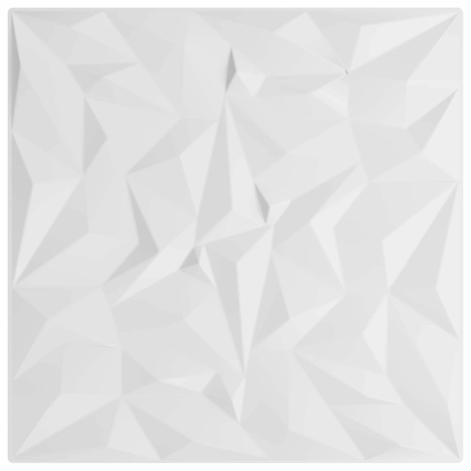 Wandpaneele 12 pcs Diamant Weiß 50 x 50 cm XPS Schaum