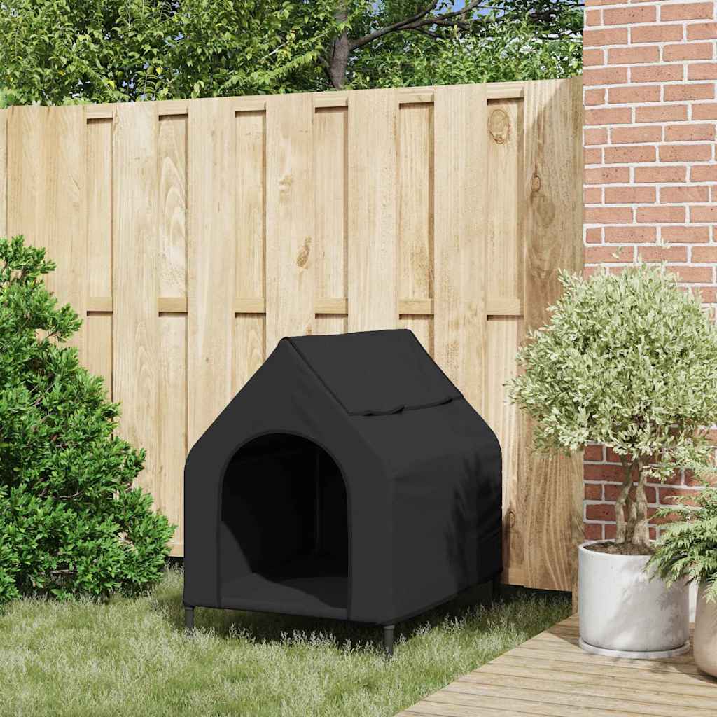 Hundehütte Hellgrau Oxford-Gewebe und Stahl