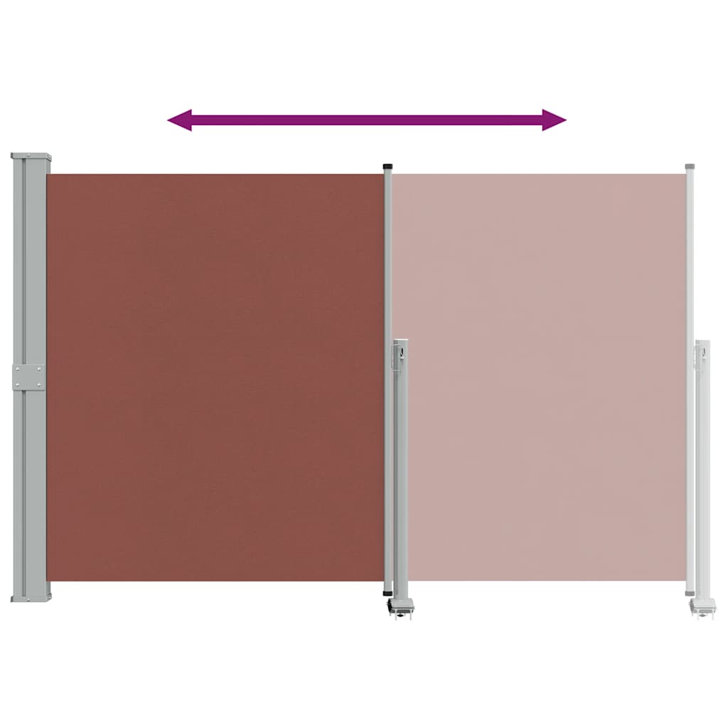 Seitenmarkise 60 x 300 cm 100% Polyester Eisen Stahl