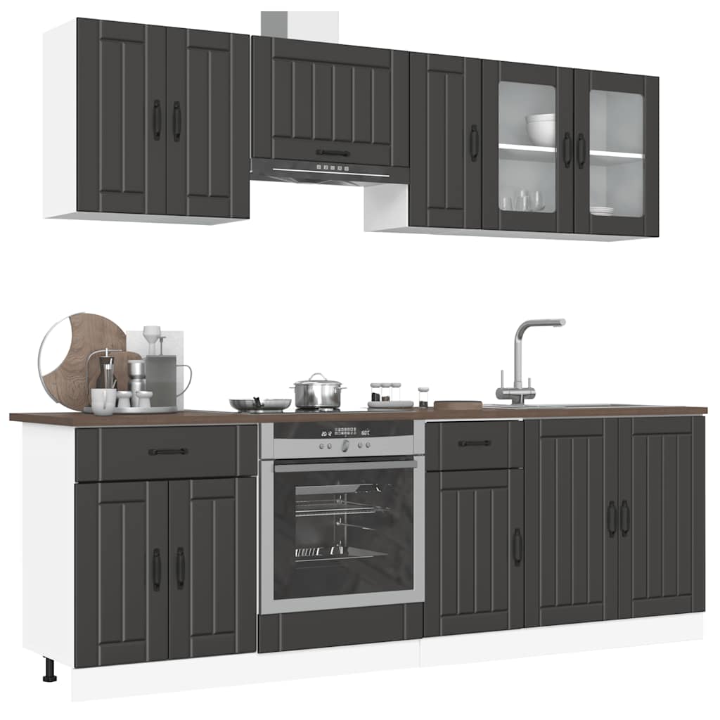 8-tlg. Küchenschrank-Set Kalmar Weiß Holzwerkstoff