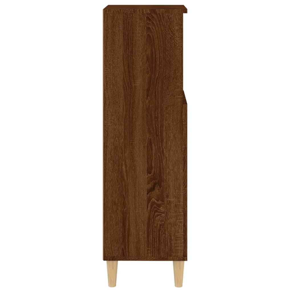Badschrank Weiß 30x30x100 cm Holzwerkstoff