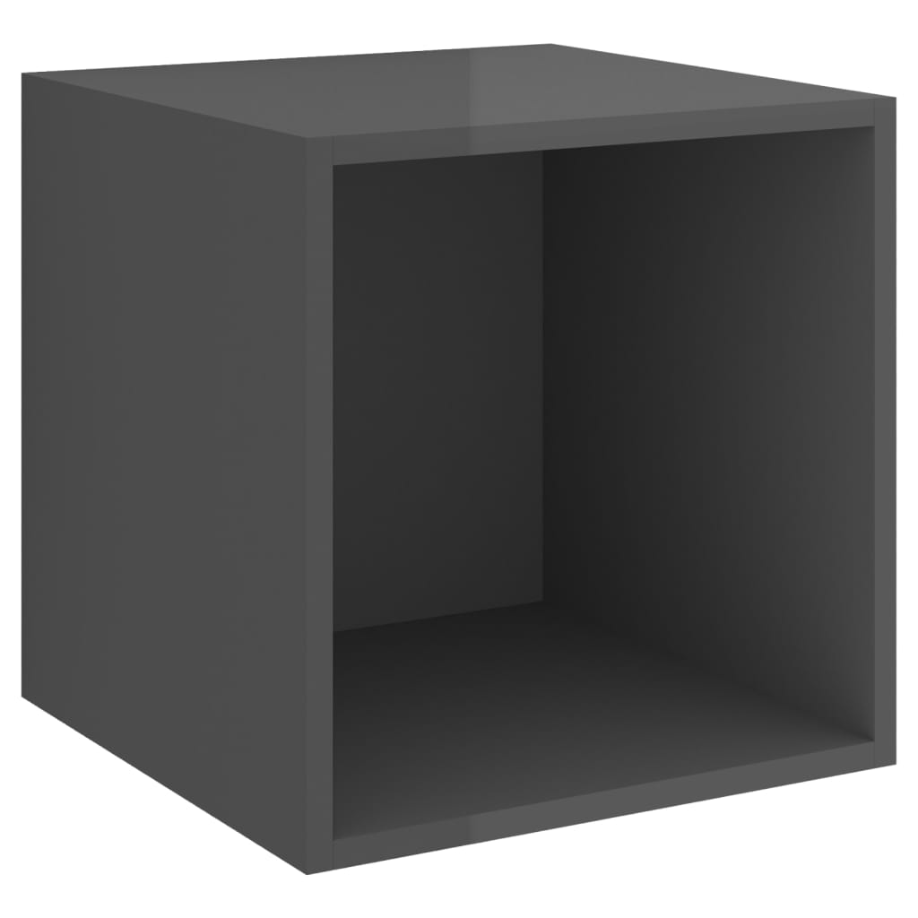 2-tlg. TV-Schrank-Set Grau Holzwerkstoff