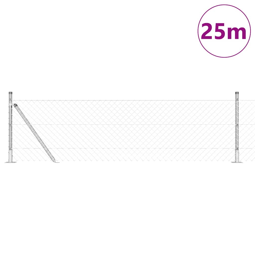 Outdoor Kettenglied-Zaun Erdfixierung 10 x 0,4 m Grün Netz