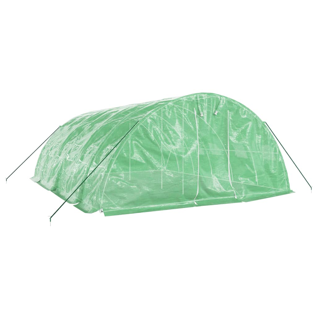 Gewächshaus mit Stahlrahmen Weiß 40 m² 8x5x2,3 m