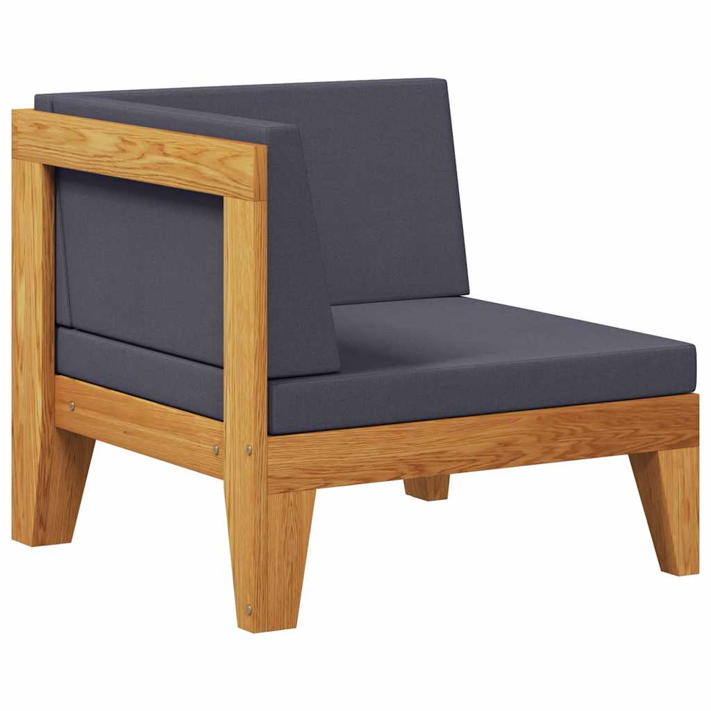 2-tlg. Garten-Lounge-Set mit Auflagen Massivholz Akazie