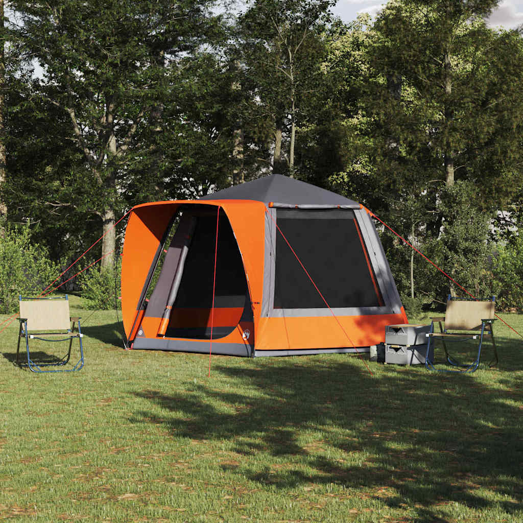 Campingzelt Hütte mit Dach Grün 420 x 420 x 227 cm Polyester