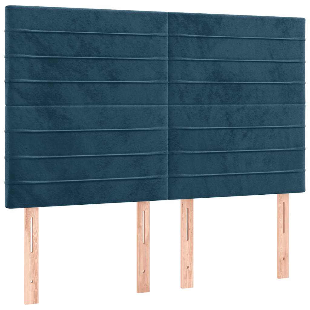 Kopfteil Hellgrau 80x5x118/128 cm Samt