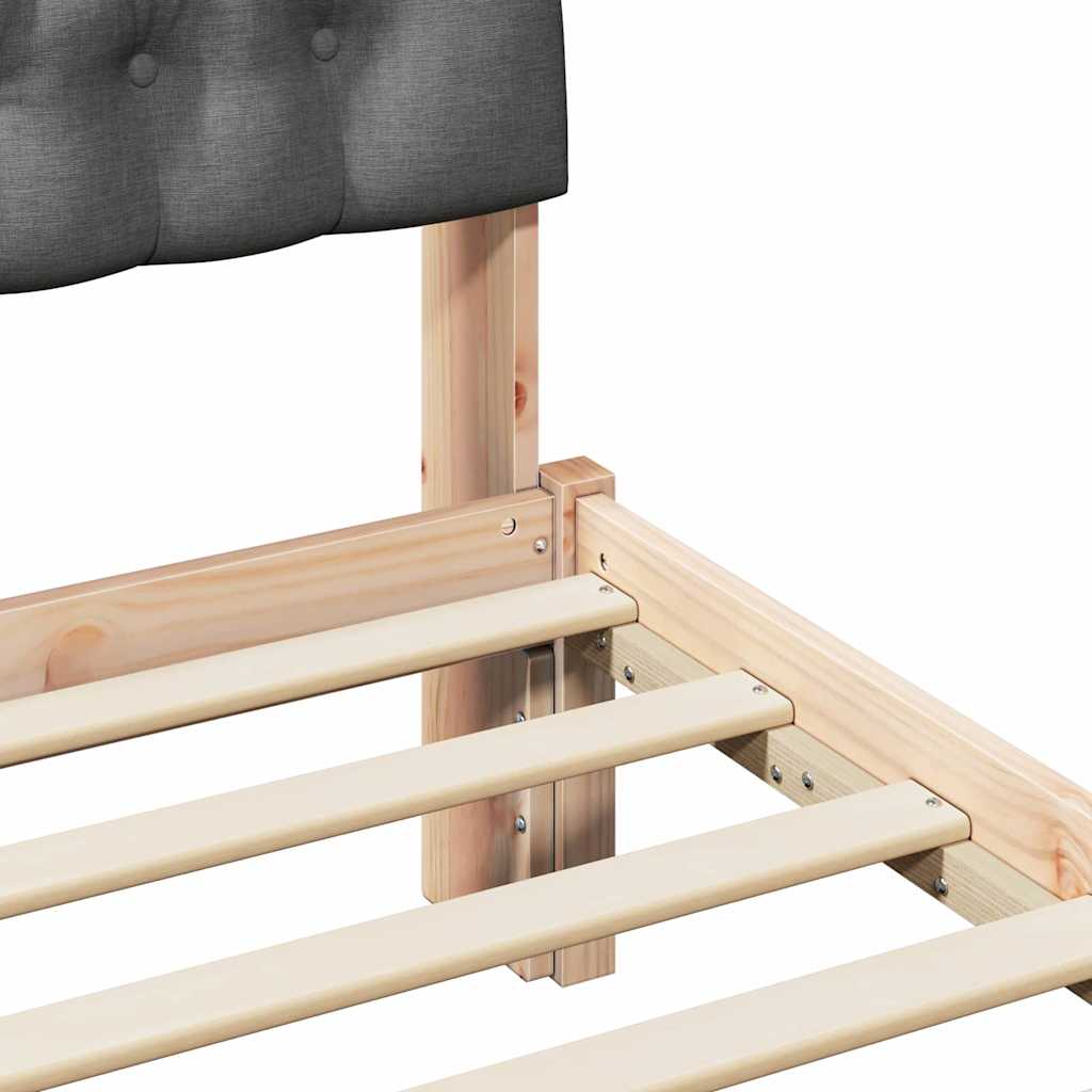 Bettgestell mit gepolstertem Kopfteil Braun 200 x 200 cm