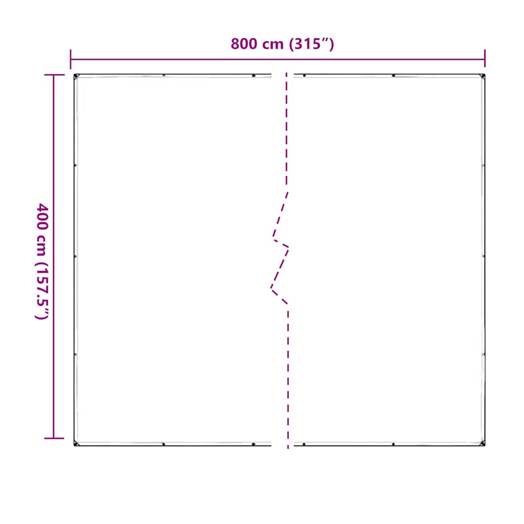 Transparente Plane mit Ösen 1x2 m PVC