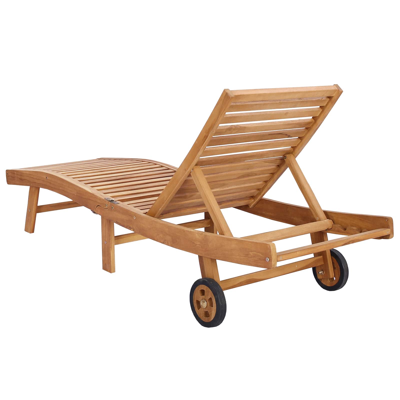 Sonnenliege Braun Massivholz Teak