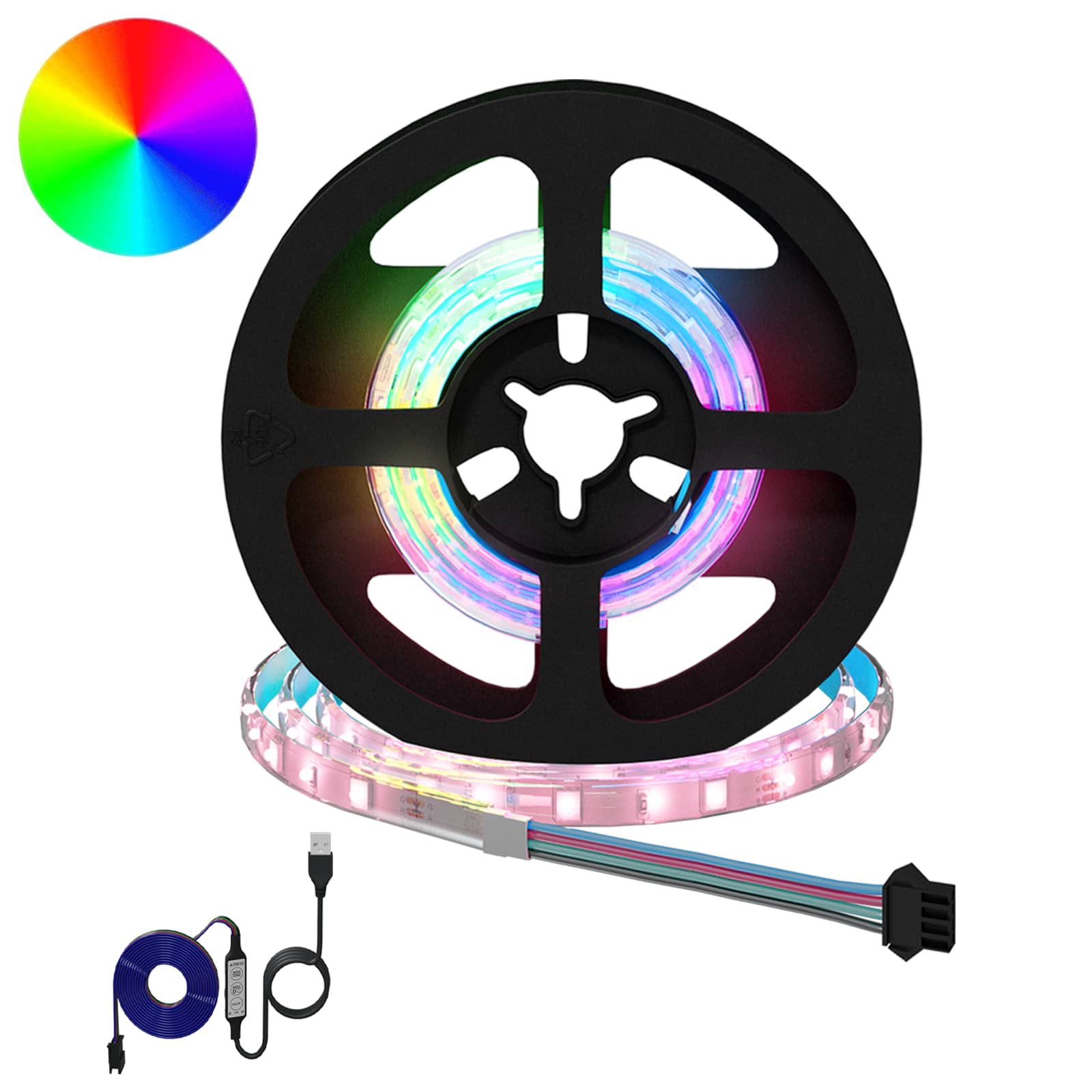 LED Streifen 2 pcs Schwarz und Transparent 3000 mm