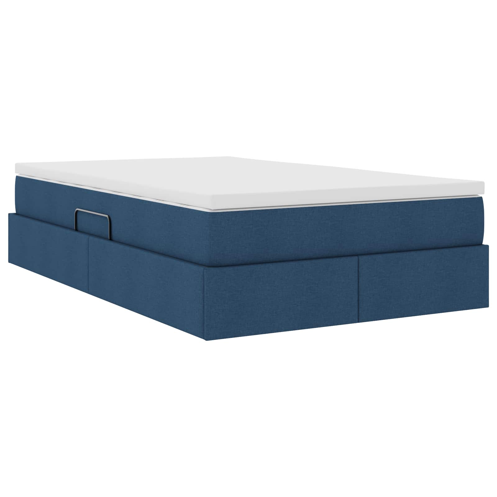 Aufbewahrungsbett mit Matratze Hellgrau 90 x 190 cm Polyester
