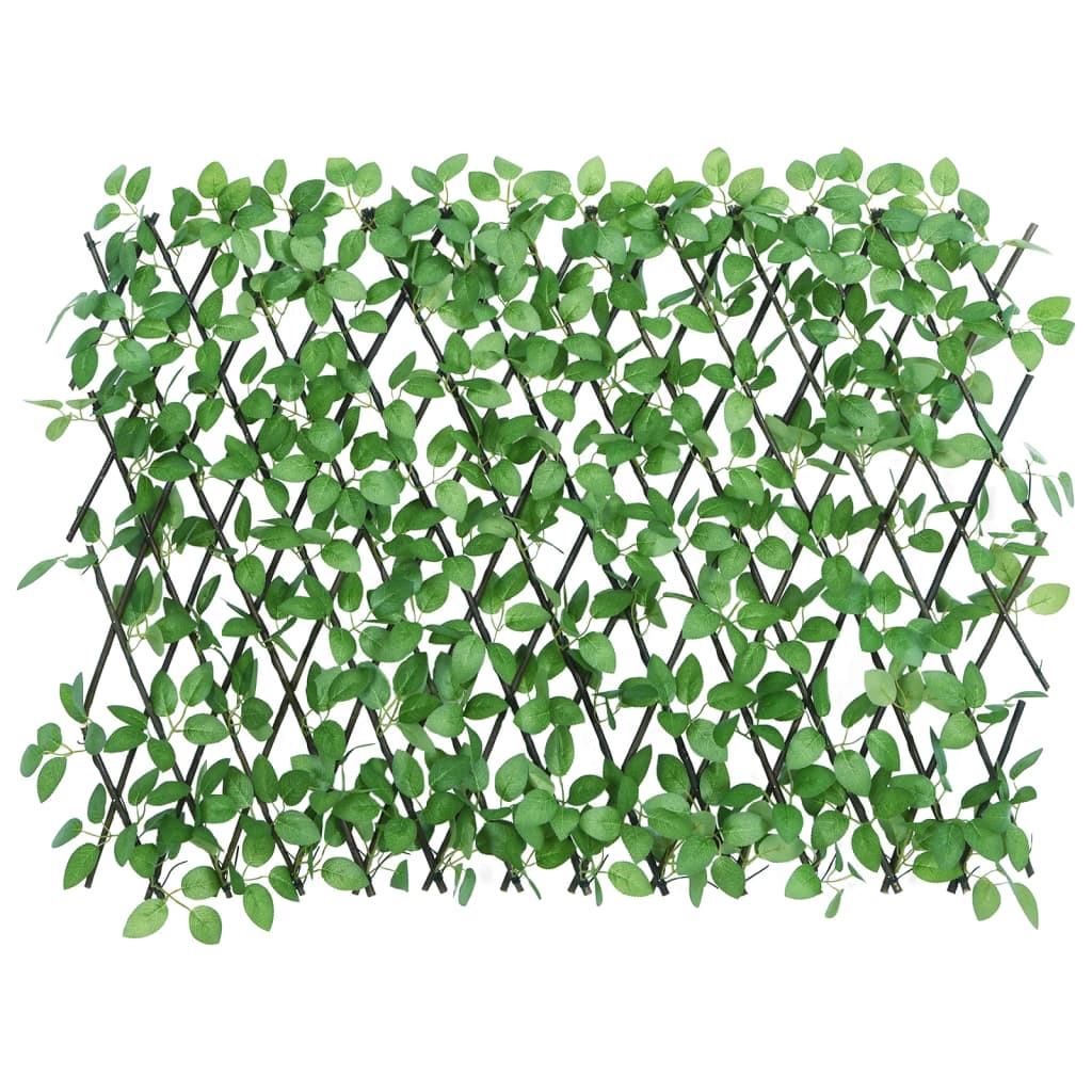 Rankgitter mit Künstlichem Efeu Erweiterbar Grün 180x30 cm
