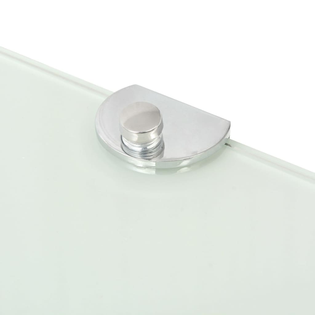 Eckablage mit Verchromten Halterungen Glas Transparent 25x25 cm