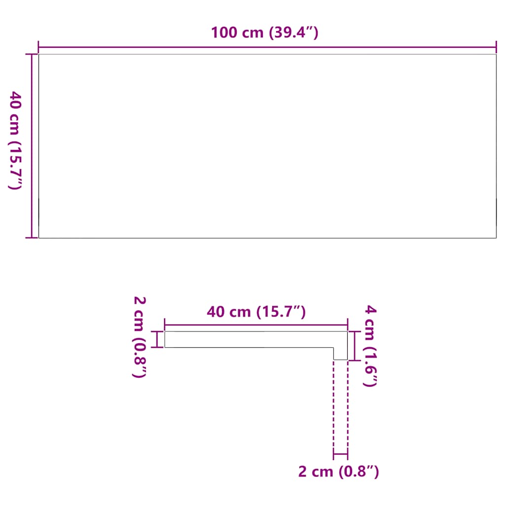 Fensterbänke 2 Stk. Unbehandelt 160x25x2 cm Massivholz Eiche