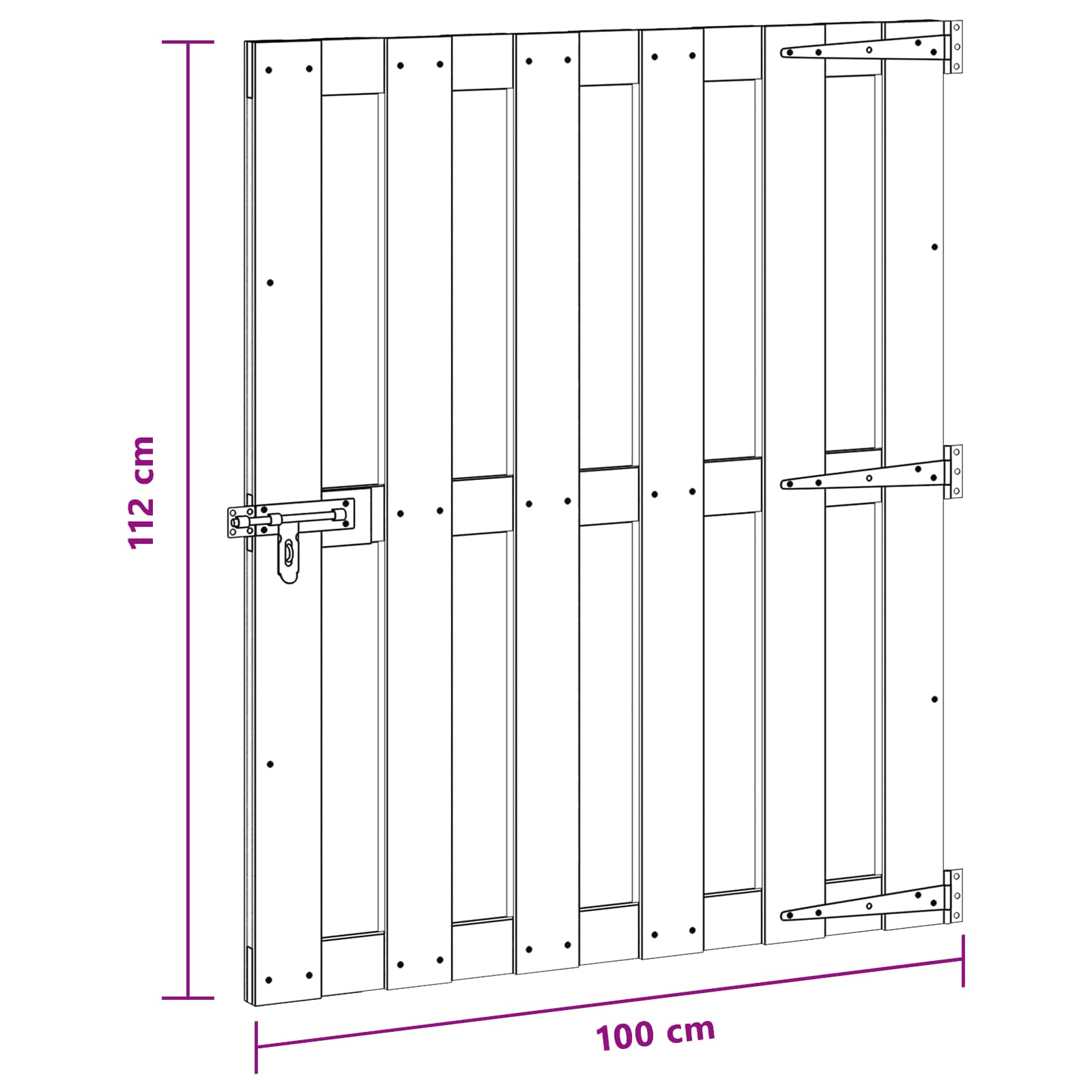 Gartentor WPC 100x112 cm Grau