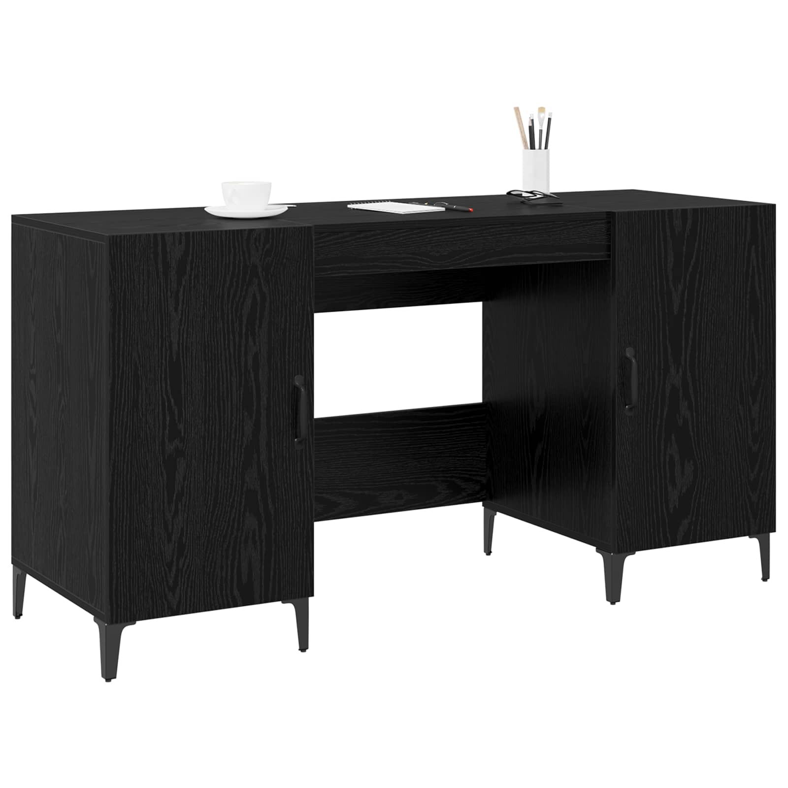 Schreibtisch mit Tür Altholz 140 x 50 x 75 cm Holzwerkstoff
