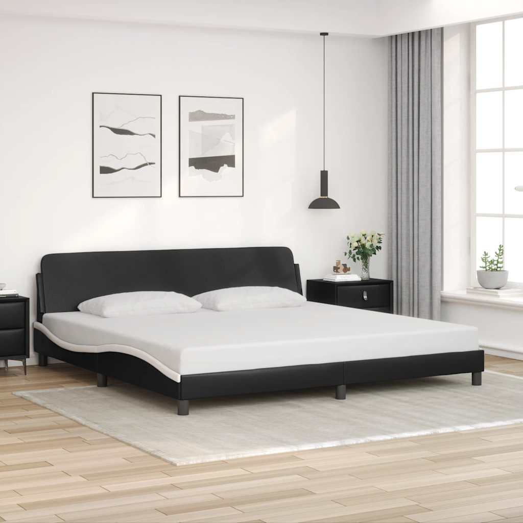 Bettgestell "Dover" Schwarz 80x200 cm Kunstleder