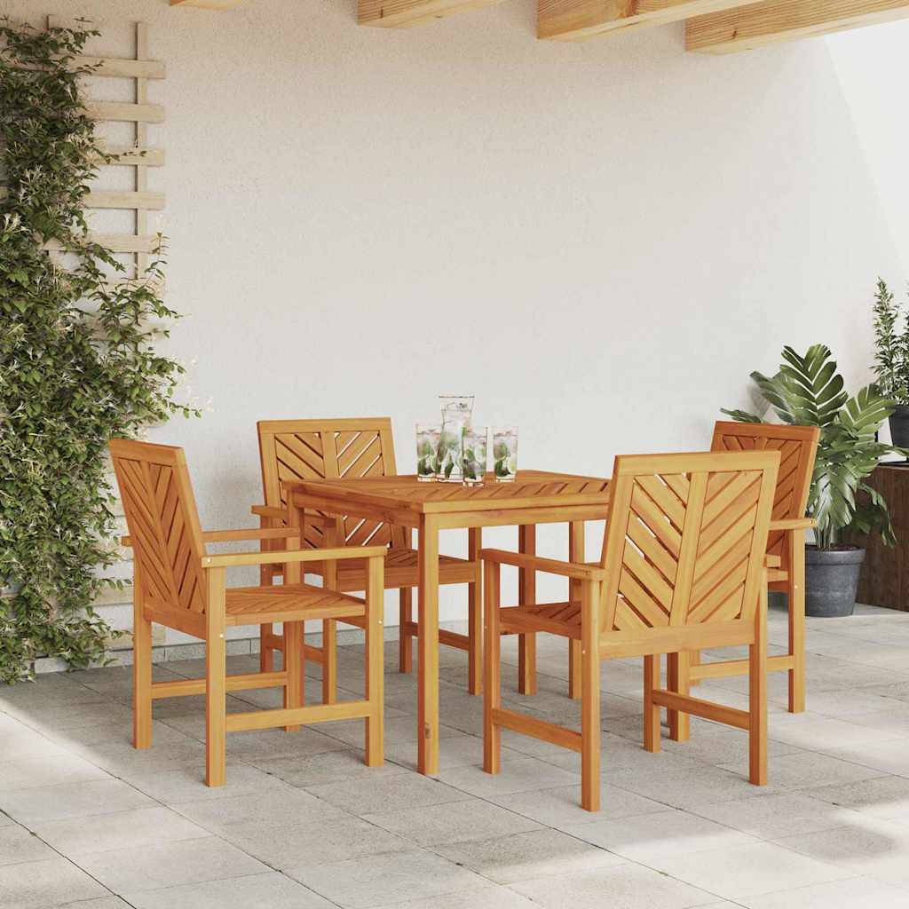 Garten Essgruppe 3 Stk. Braun Massivholz Akazie