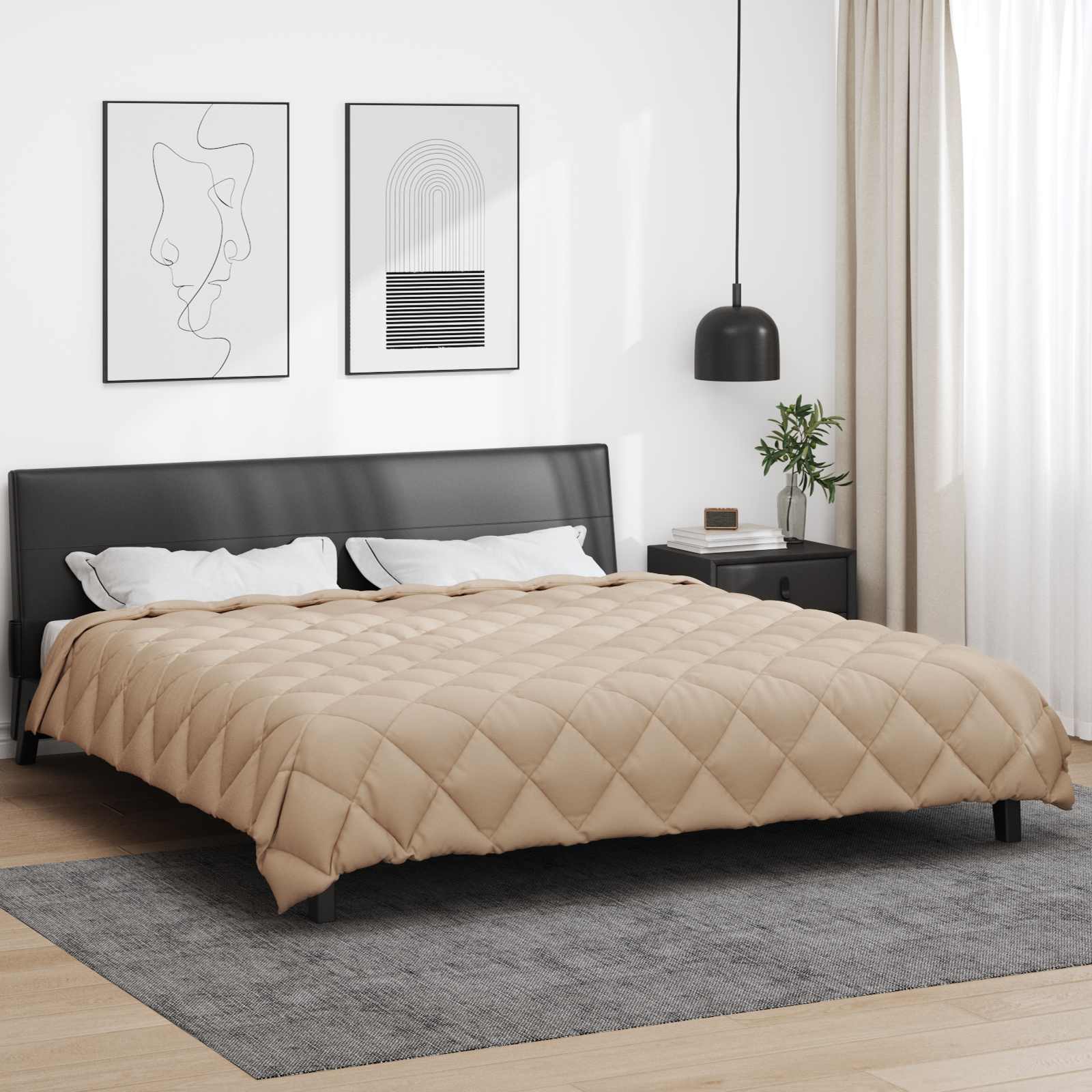 Winterbettdecke Anthrazit 135 x 200 cm Mikrofaser